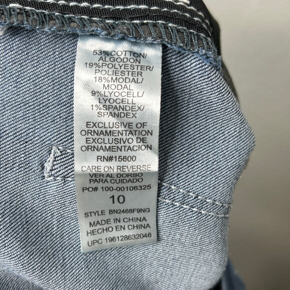 Democracy Ab Solution High Rise Skinny Jeans Blue 10 Ankle Stretch Denim - Picture 8 of 9